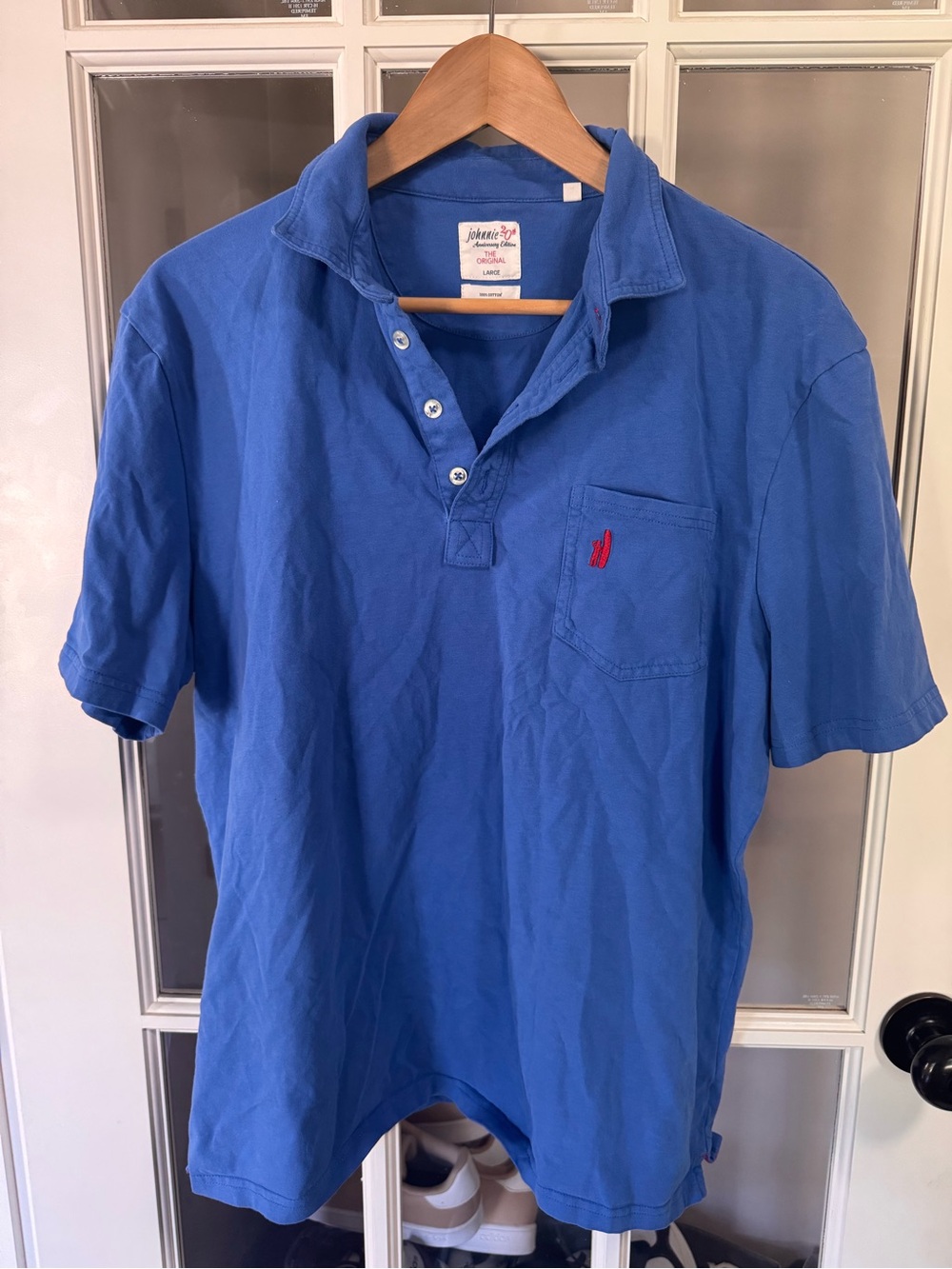 Johnnie-o men’s size large blue 20th anniversary edition polo